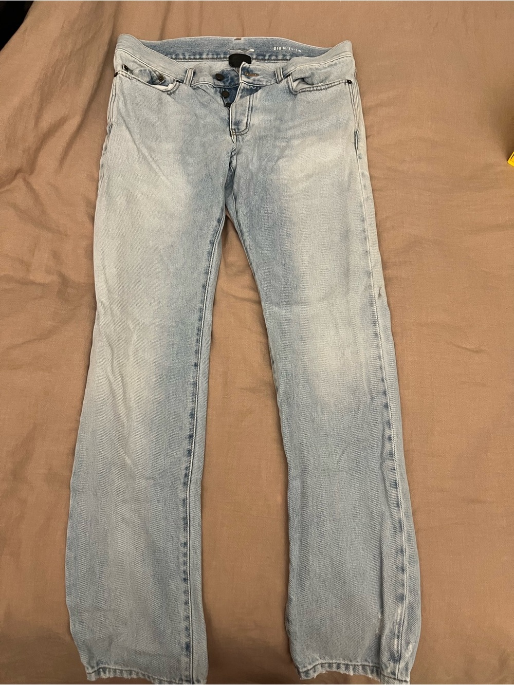 Saint Laurent Light Blue Straight Leg Jeans